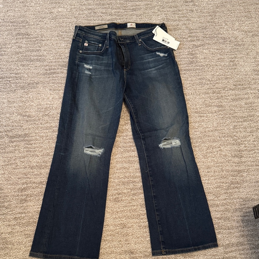 AG Adriano Goldschmied Indigo Wide Leg Jeans
